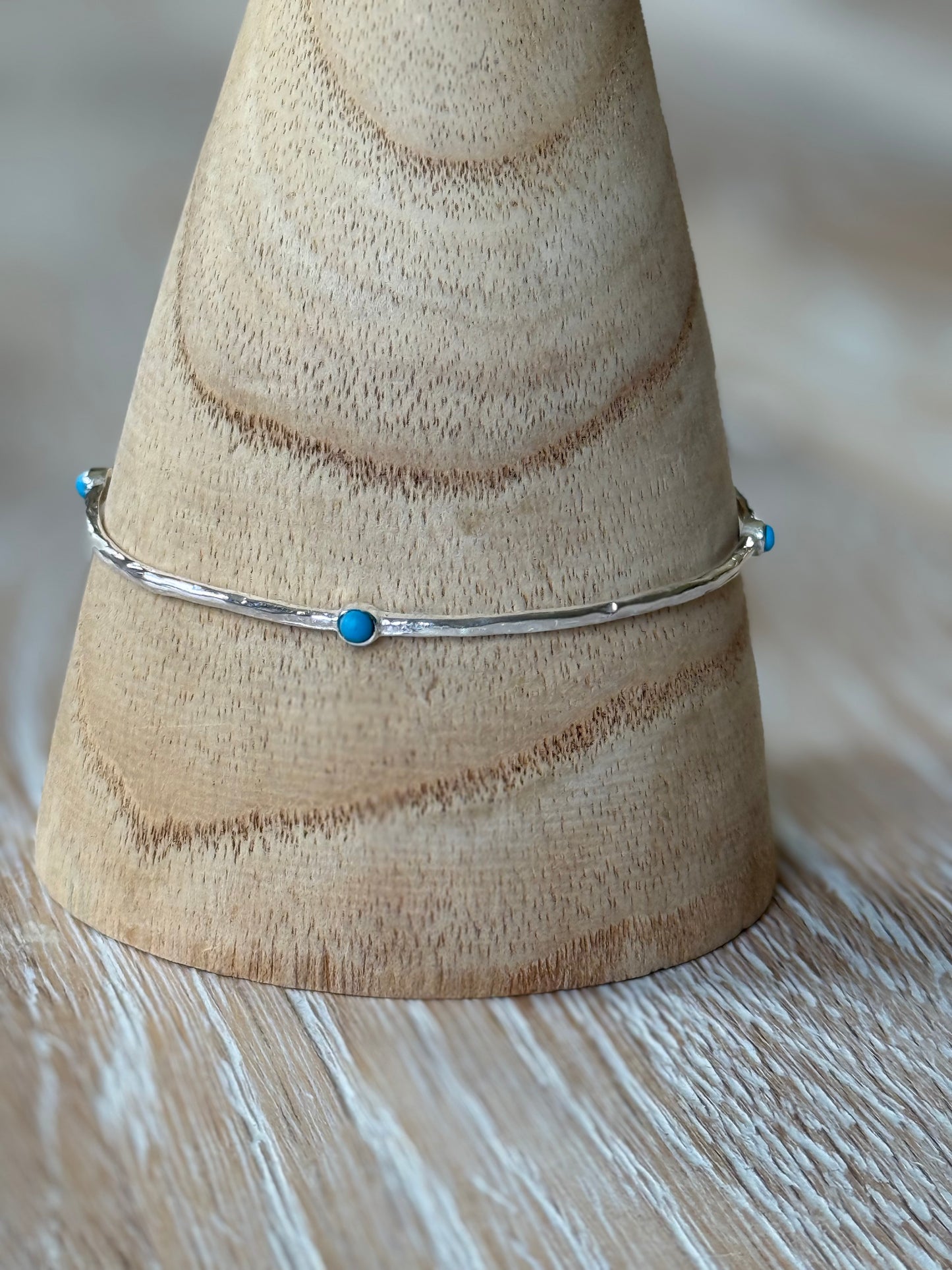 Silver Bracelet with Seed Assorted Stones