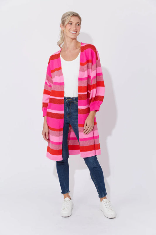 Yuma Cardigan in Chilli/Pink