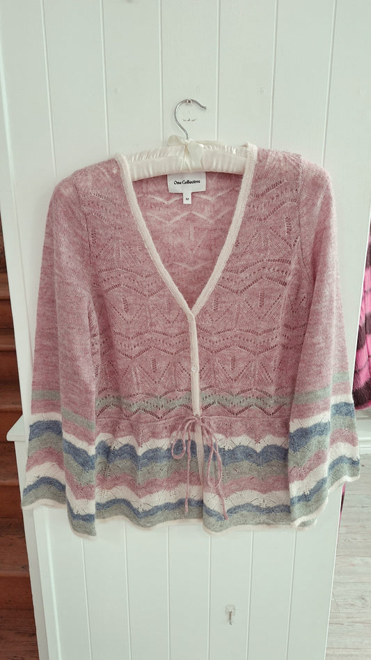 Turkana V-Neck Drawn Waist Cardigan