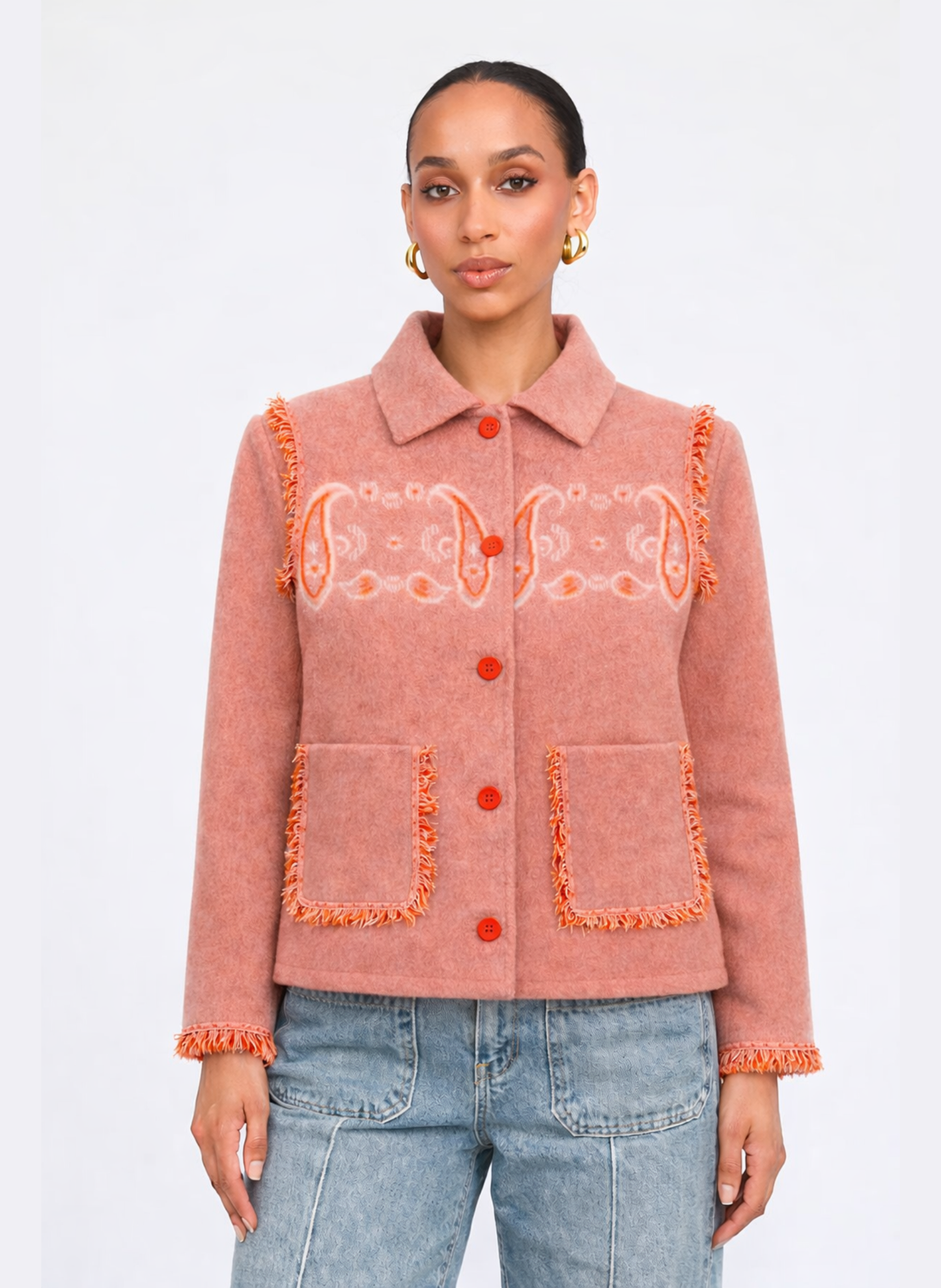 NISANI Jacket in Coral
