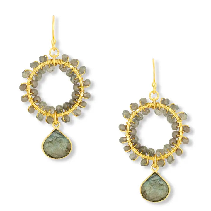 Talia Earrings Labradorite