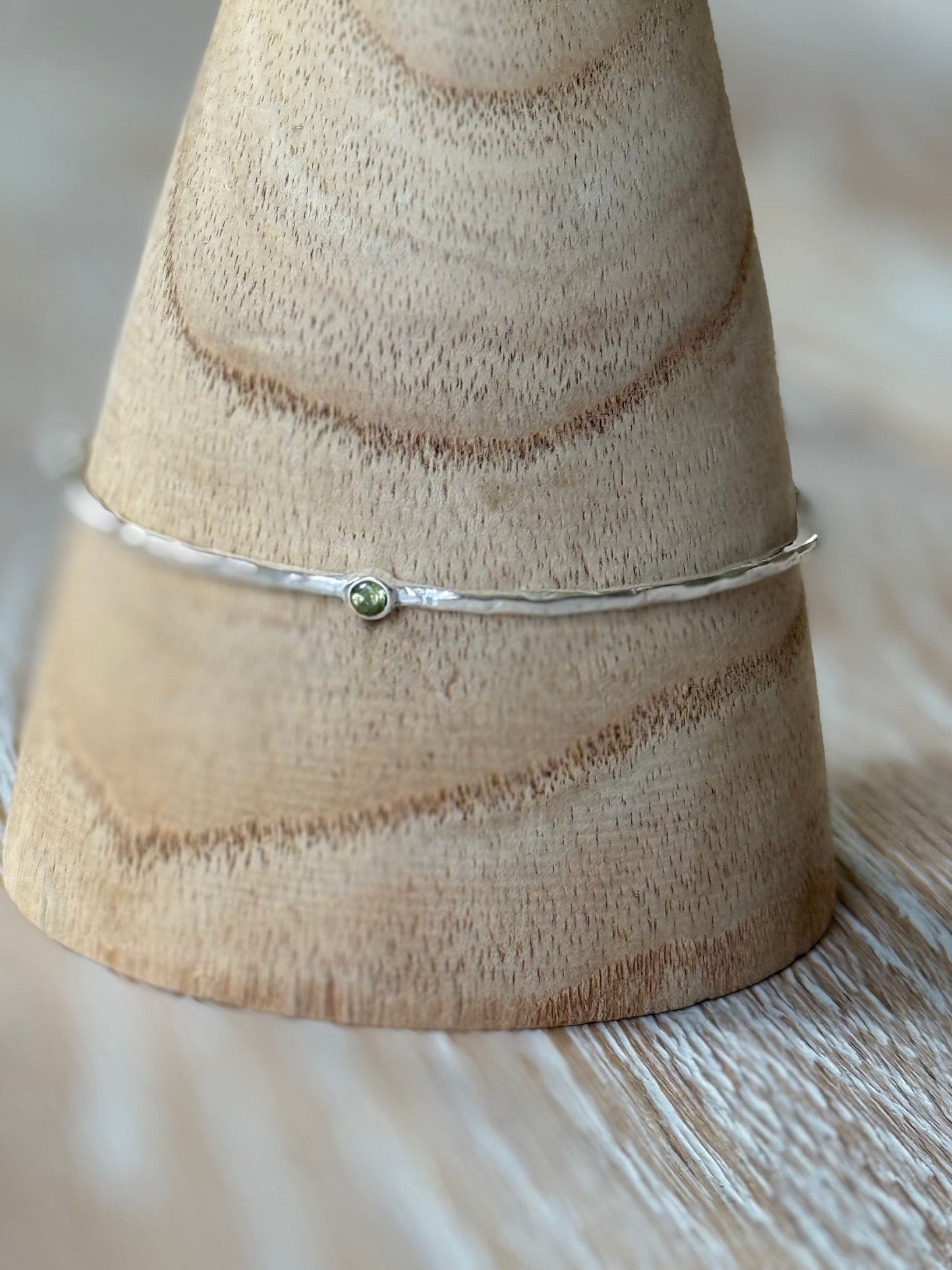 Silver Bracelet with Seed Assorted Stones