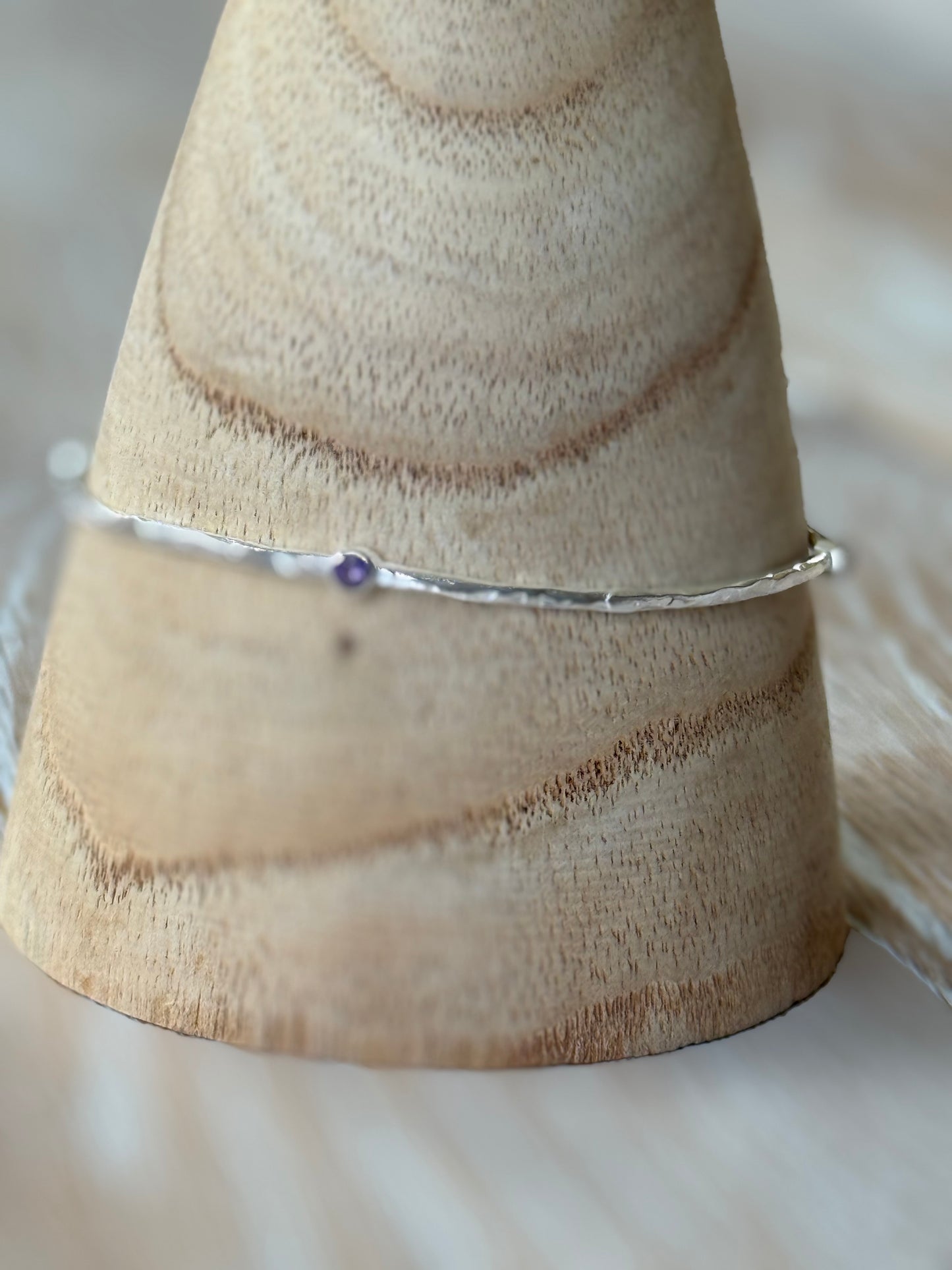 Silver Bracelet with Seed Assorted Stones