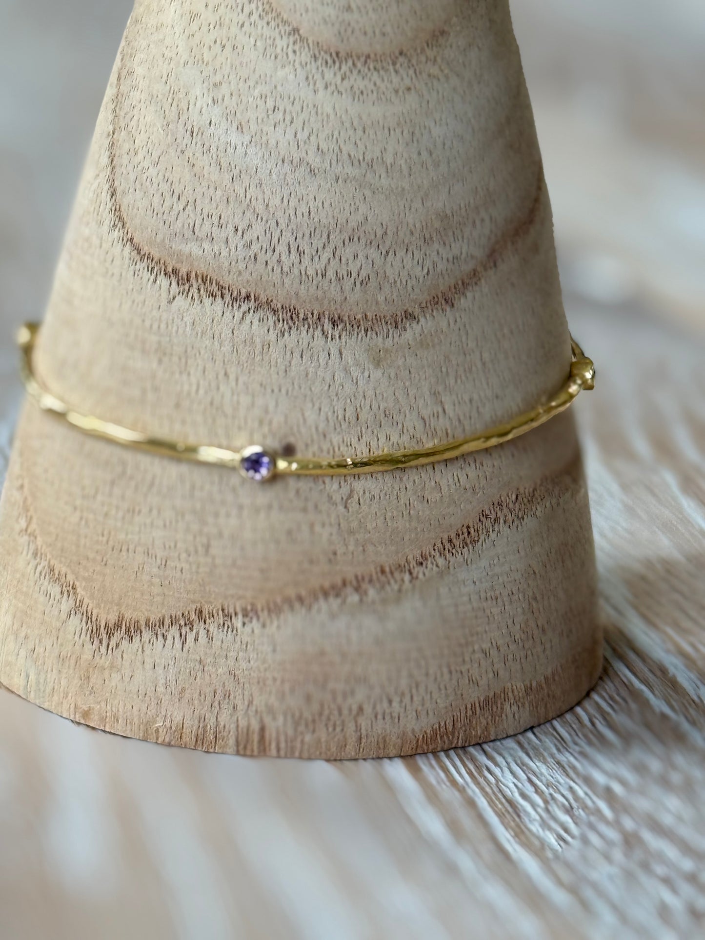 Gold Bracelet with Seed Assorted Stones