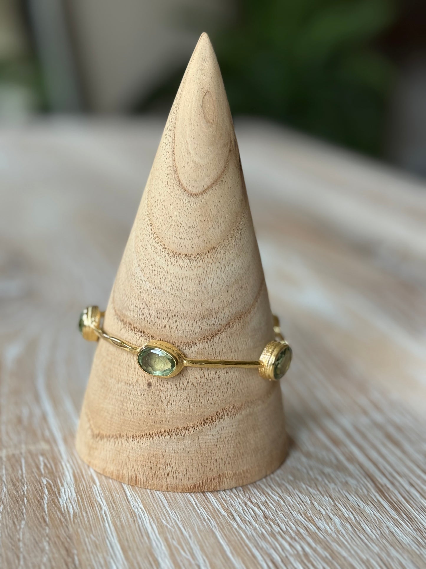 Gold Bracelet with Large Assorted Stones
