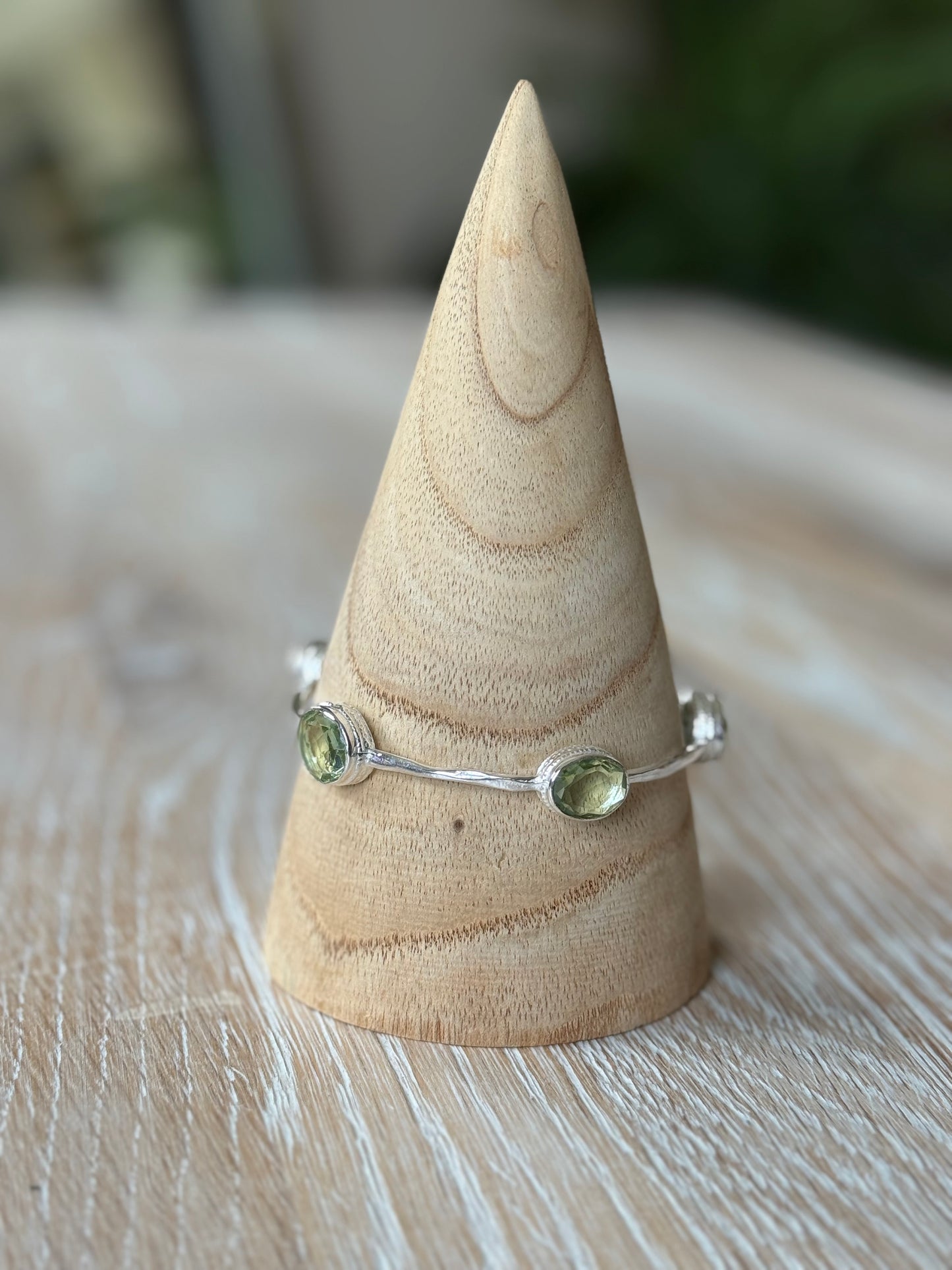 Silver Bracelet with Large Assorted Stones