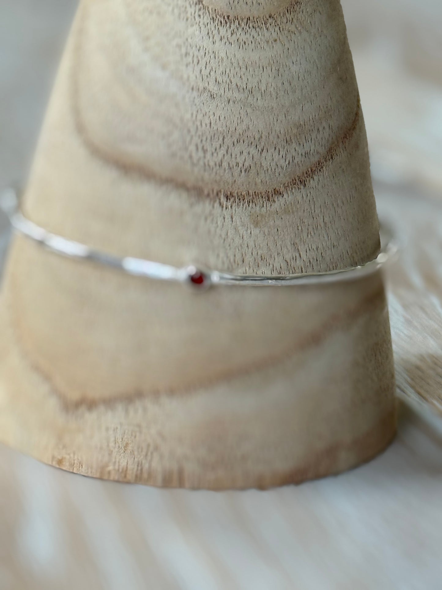 Silver Bracelet with Seed Assorted Stones