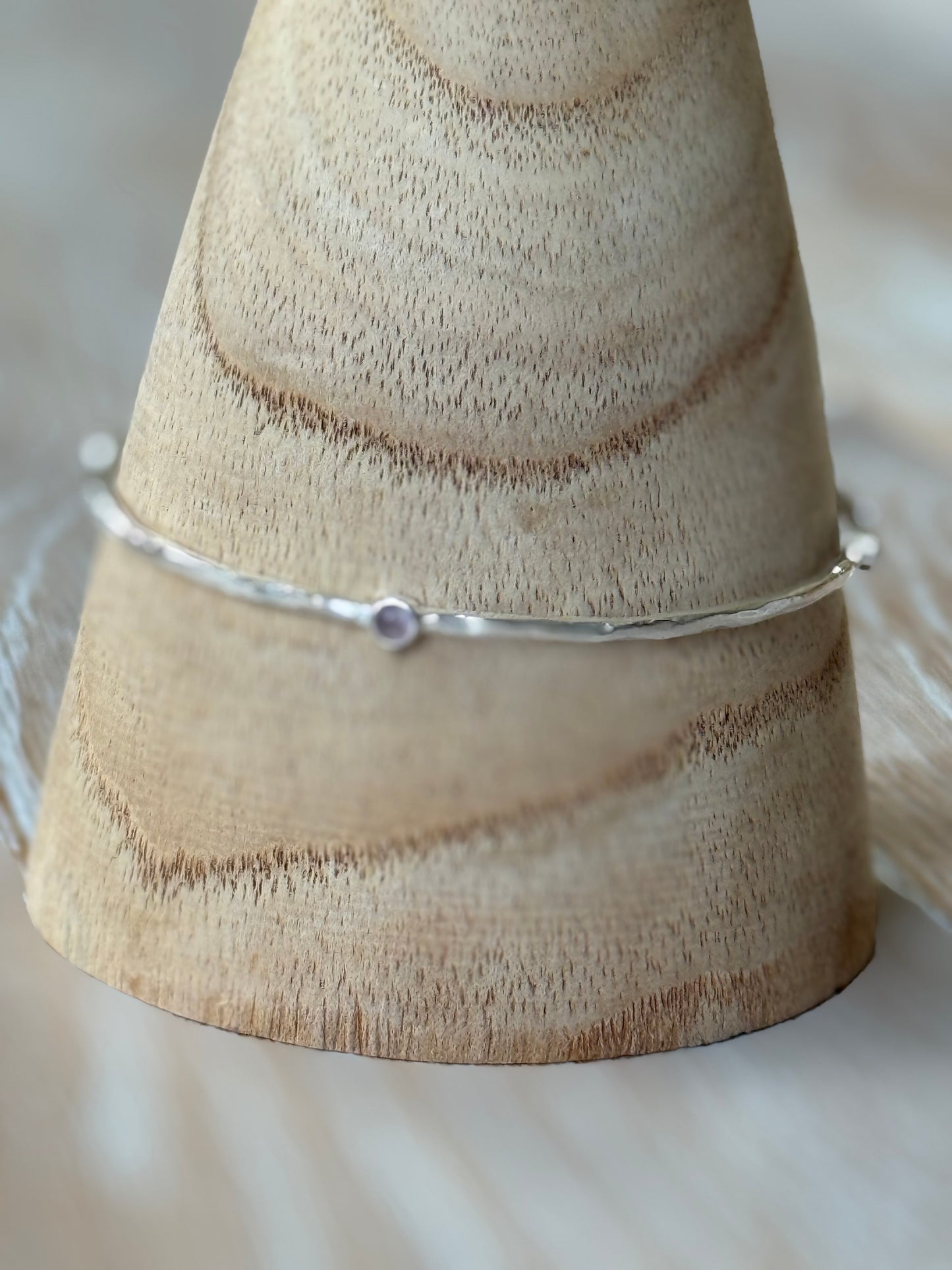 Silver Bracelet with Seed Assorted Stones