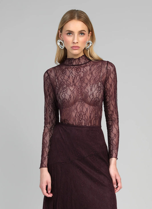 ALIBELY Top in Plum
