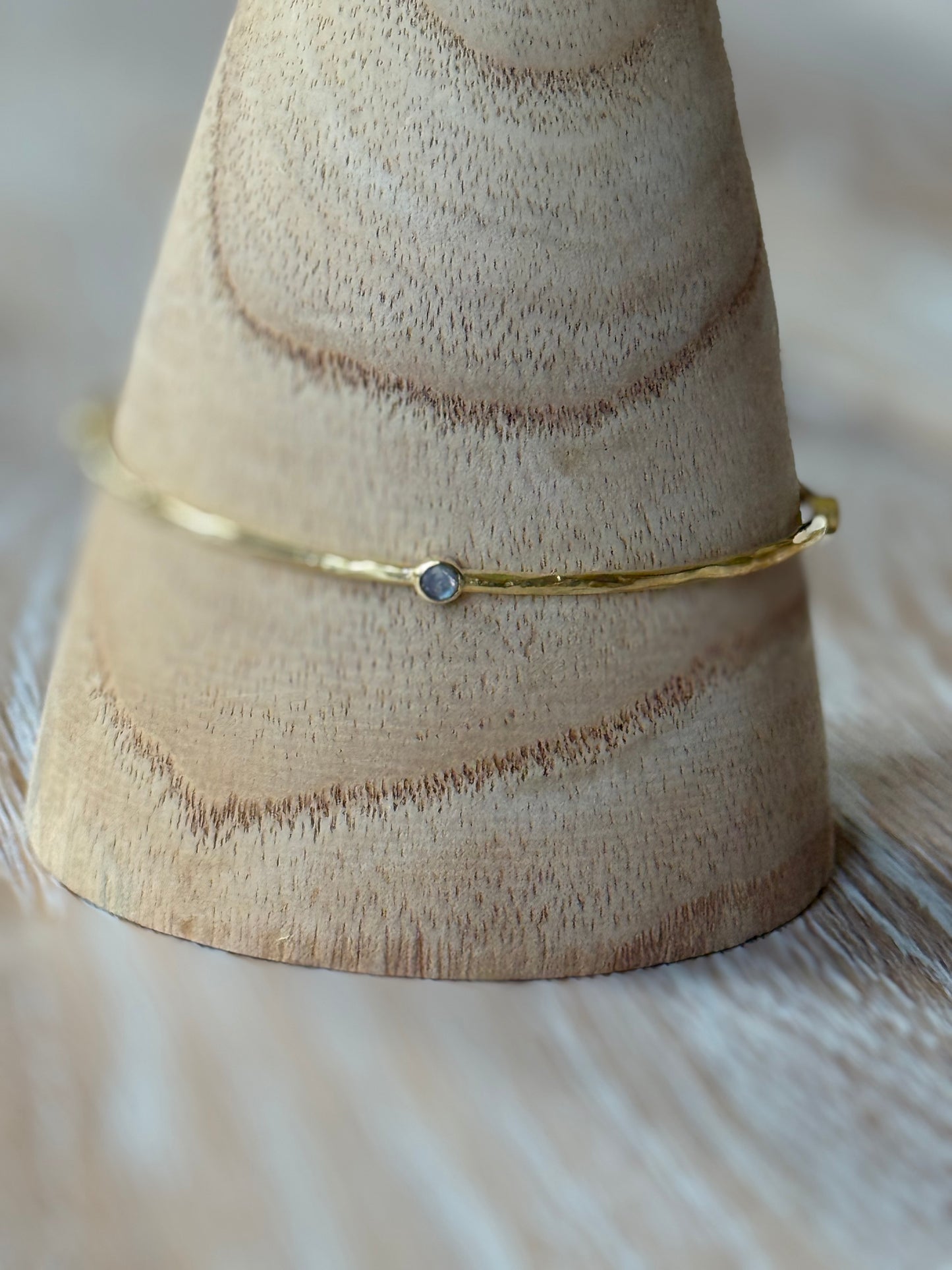 Gold Bracelet with Seed Assorted Stones