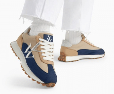 Blue and Camel Monogram Trainers