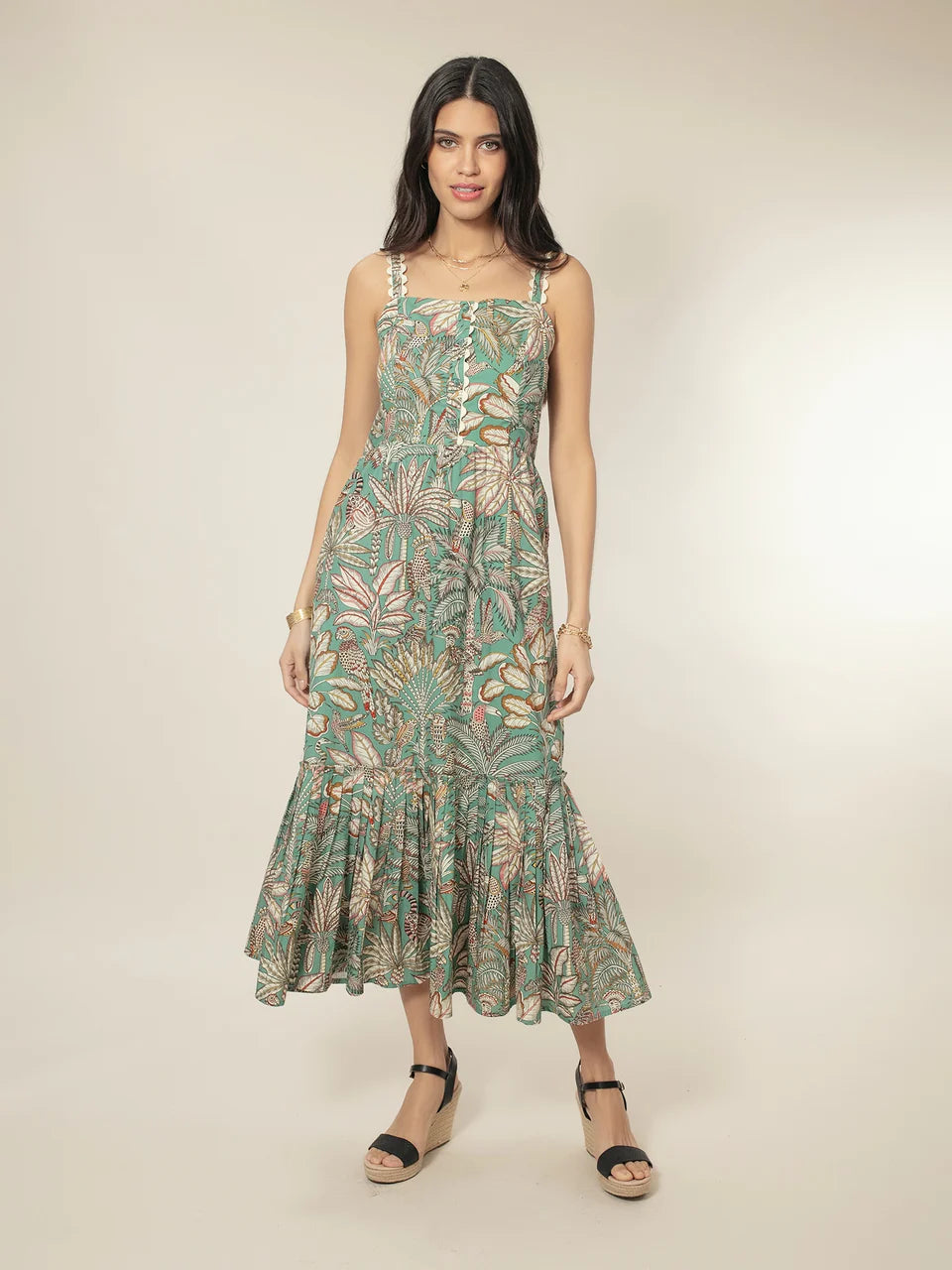Brannan Dress in Green