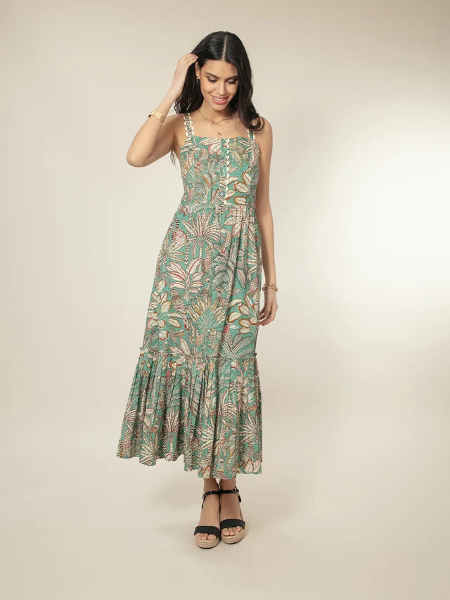 Brannan Dress in Green