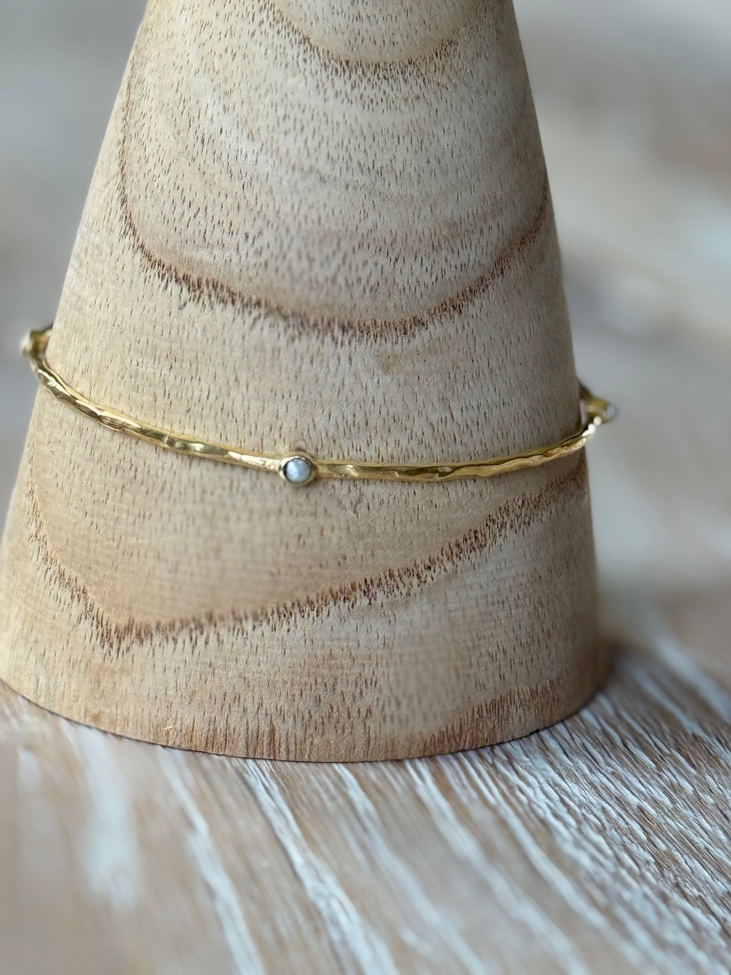 Silver Bracelet with Seed Assorted Stones