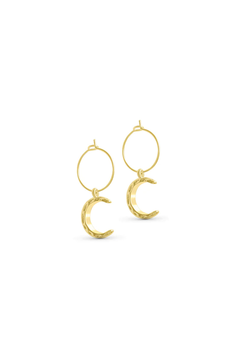 Crescent Moon Hoops