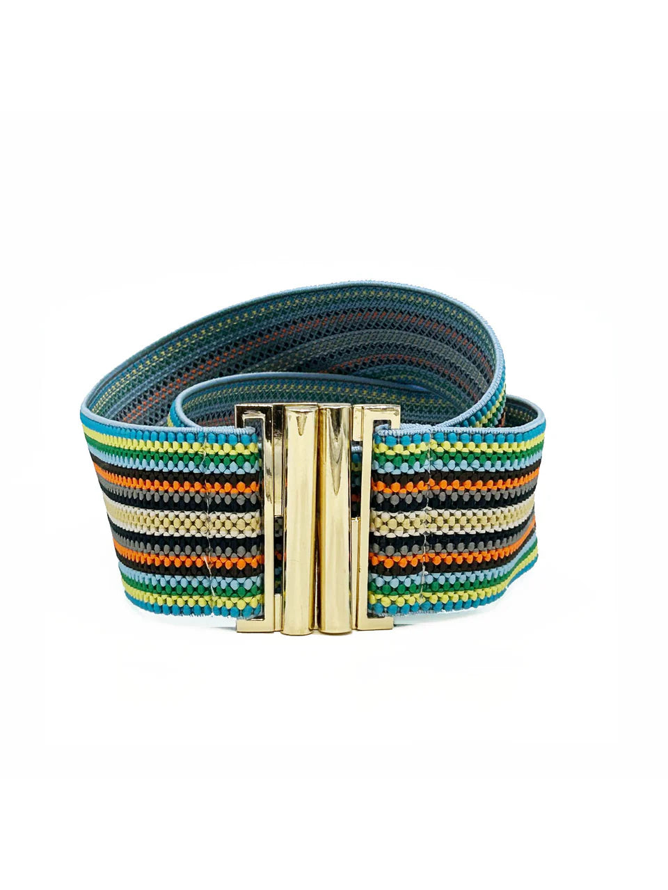 CARNIVAL Elastic Belt in Turquoise Multi