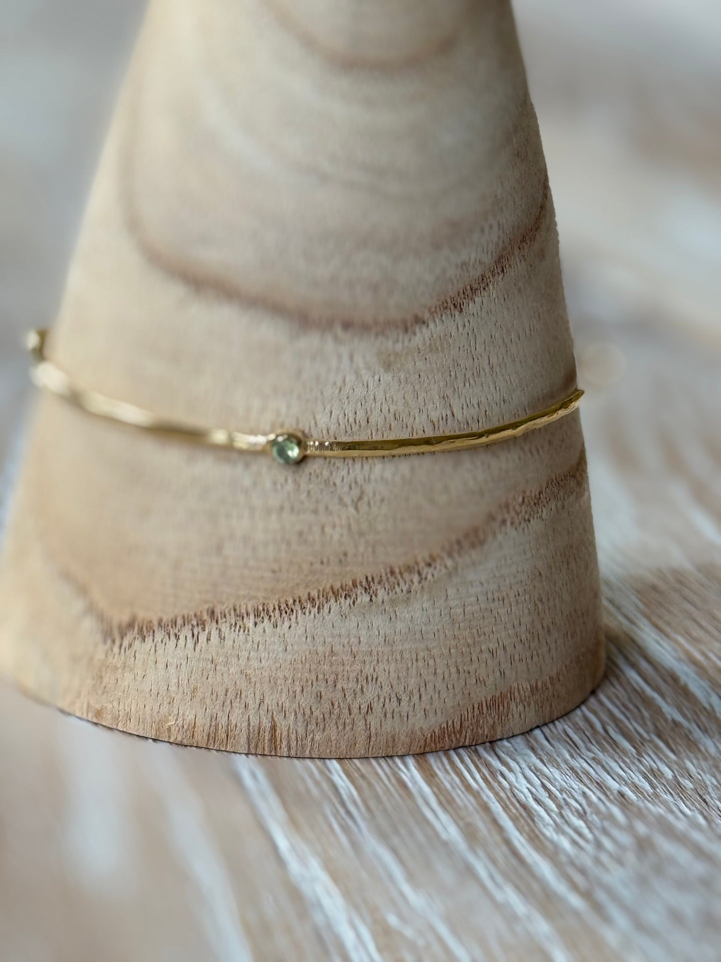 Gold Bracelet with Seed Assorted Stones