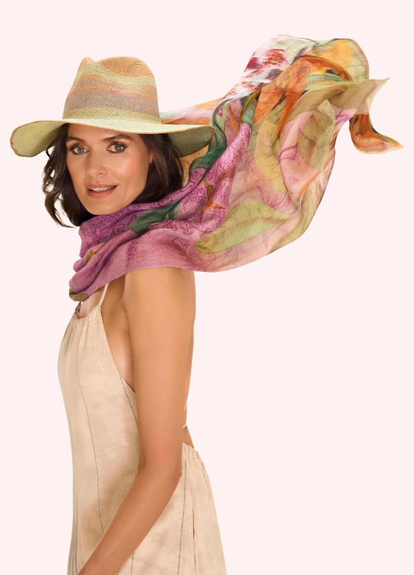 Linen & Cotton Scarf in Botany Bliss Lavender