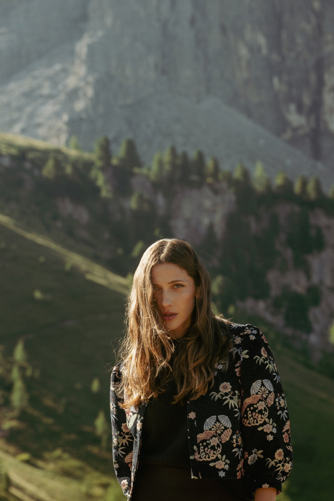 Floral Black Paddle Jacket