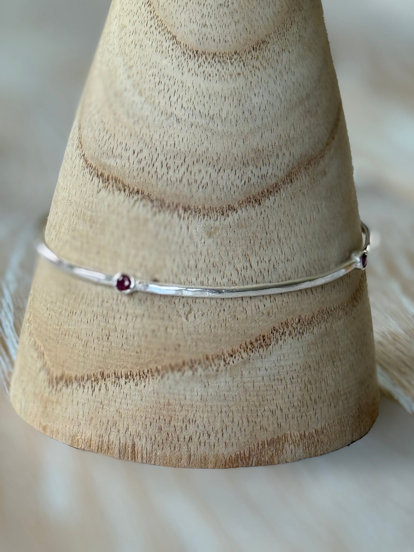 Silver Bracelet with Seed Assorted Stones