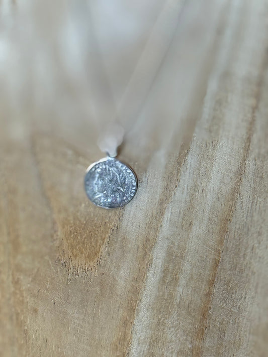 Silver Necklace with Roman Coin