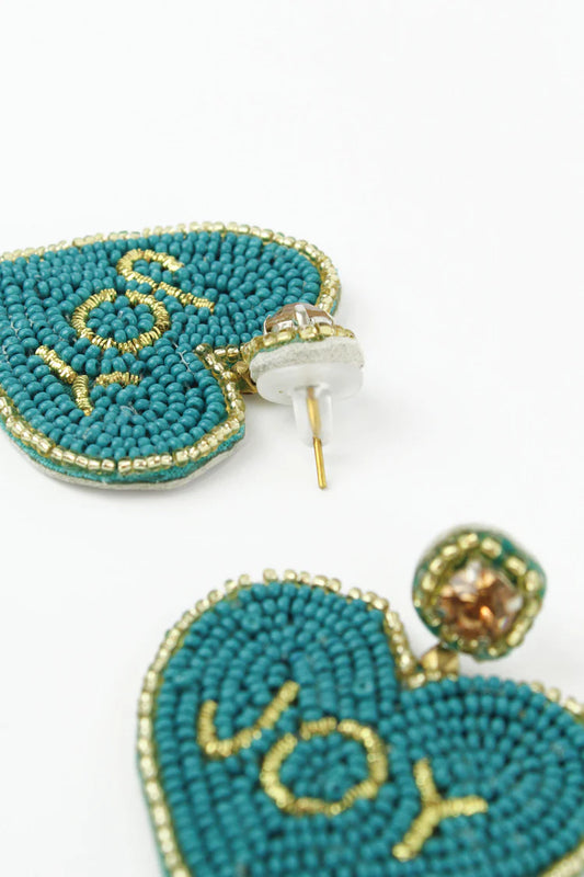 Turquoise Beaded Joy Drop Earrings