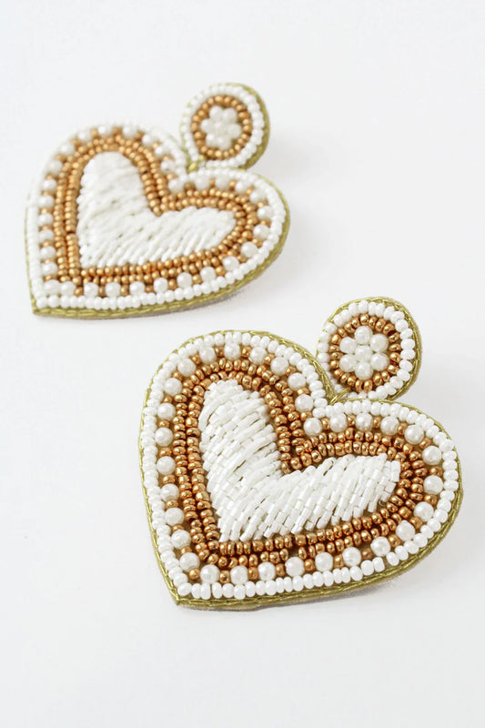 White Valentine's Earrings