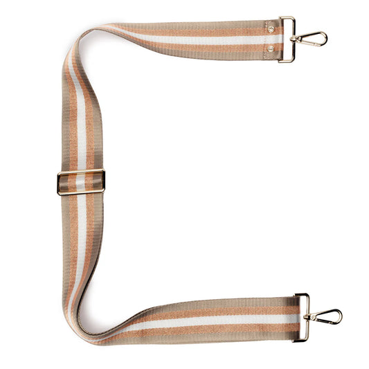 Crossbody Strap in Champagne Stripe