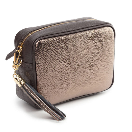 Crossbody Bag in Metallic Blend Bronze