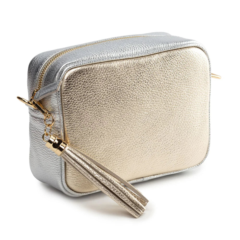 Crossbody Bag in Metallic Blend Gold