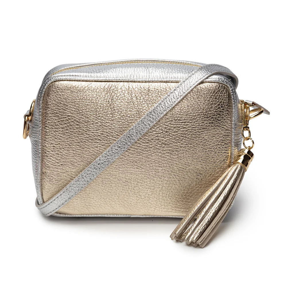 Crossbody Bag in Metallic Blend Gold