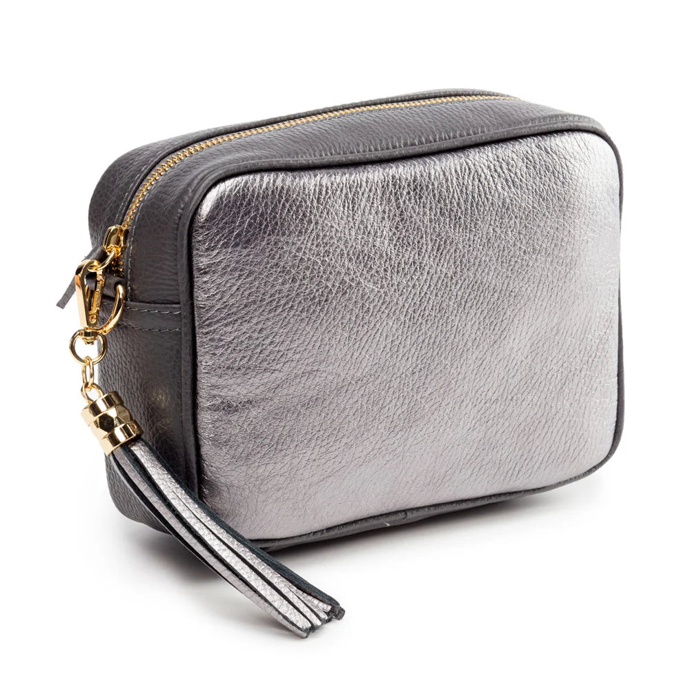 Crossbody Bag in Metallic Blend Pewter