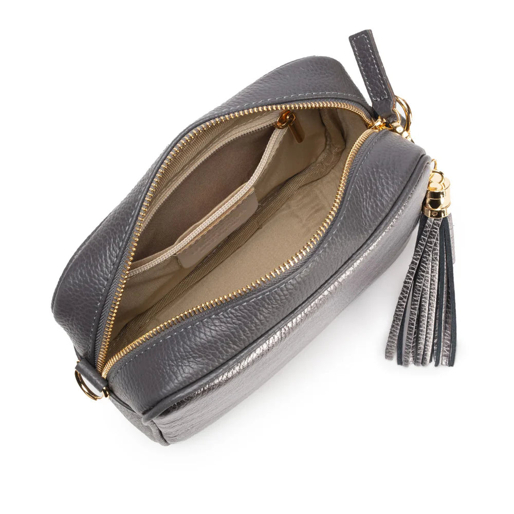 Crossbody Bag in Metallic Blend Pewter