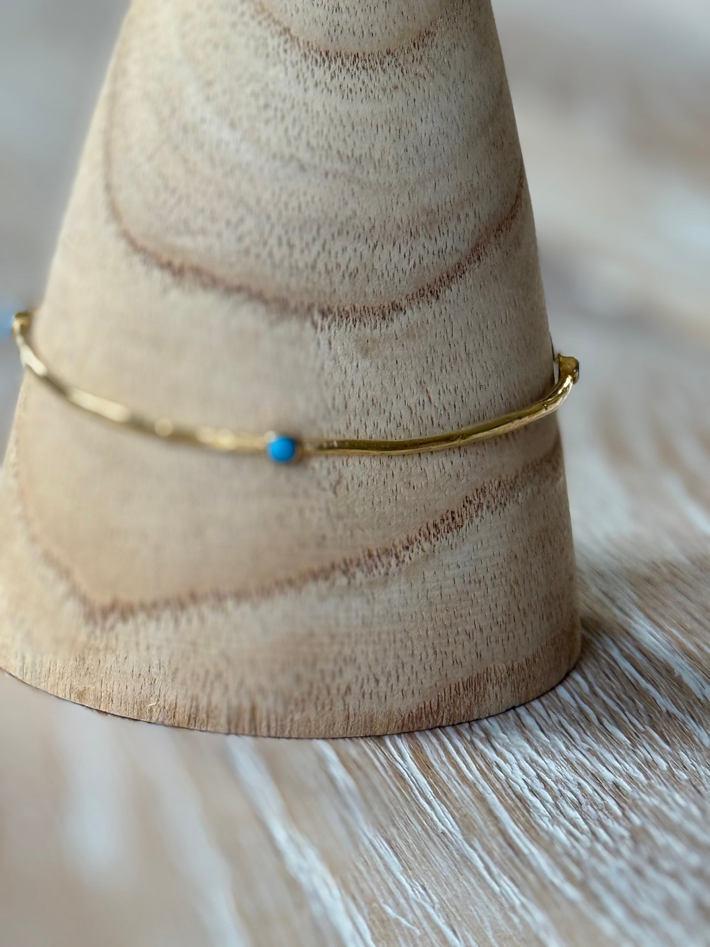 Gold Bracelet with Seed Assorted Stones