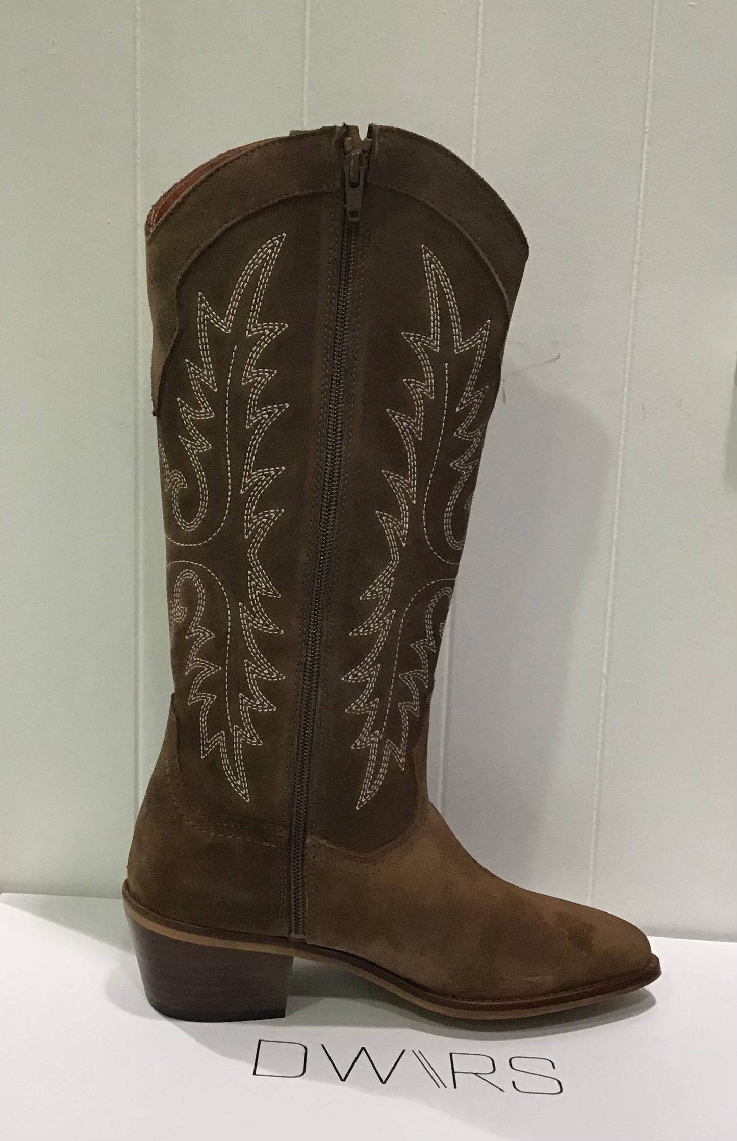 HONEY Tall Cowboy Boot in Brown