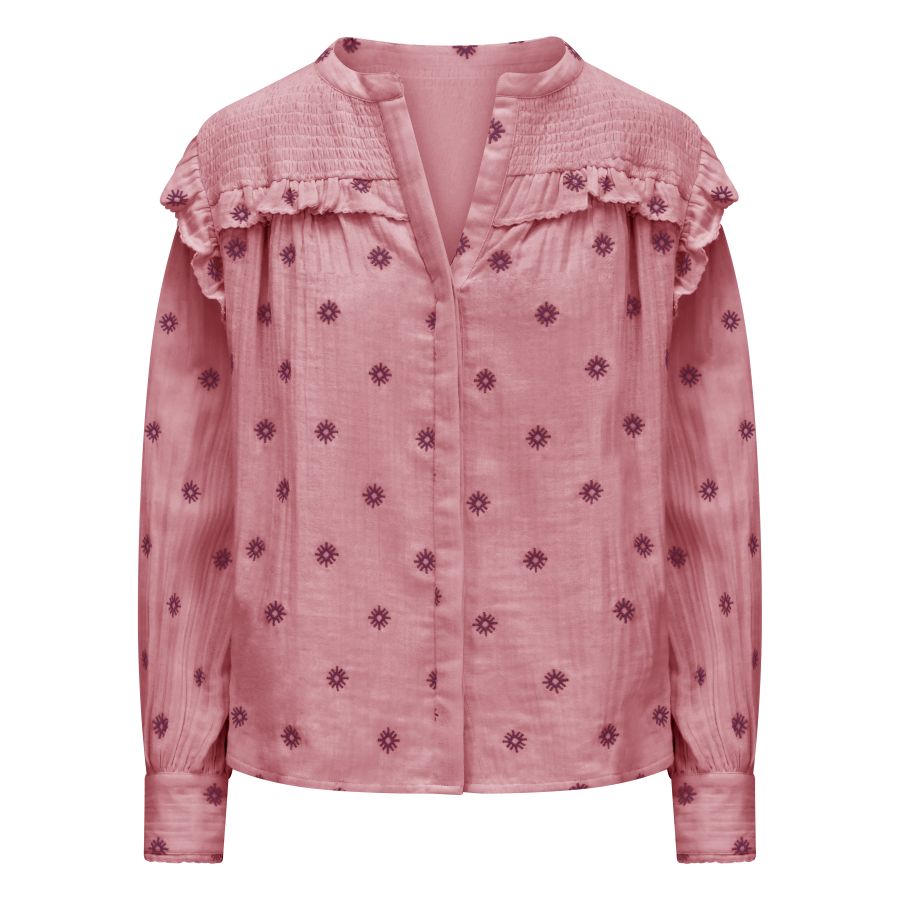 Lomond Smocked Yolk Blouse