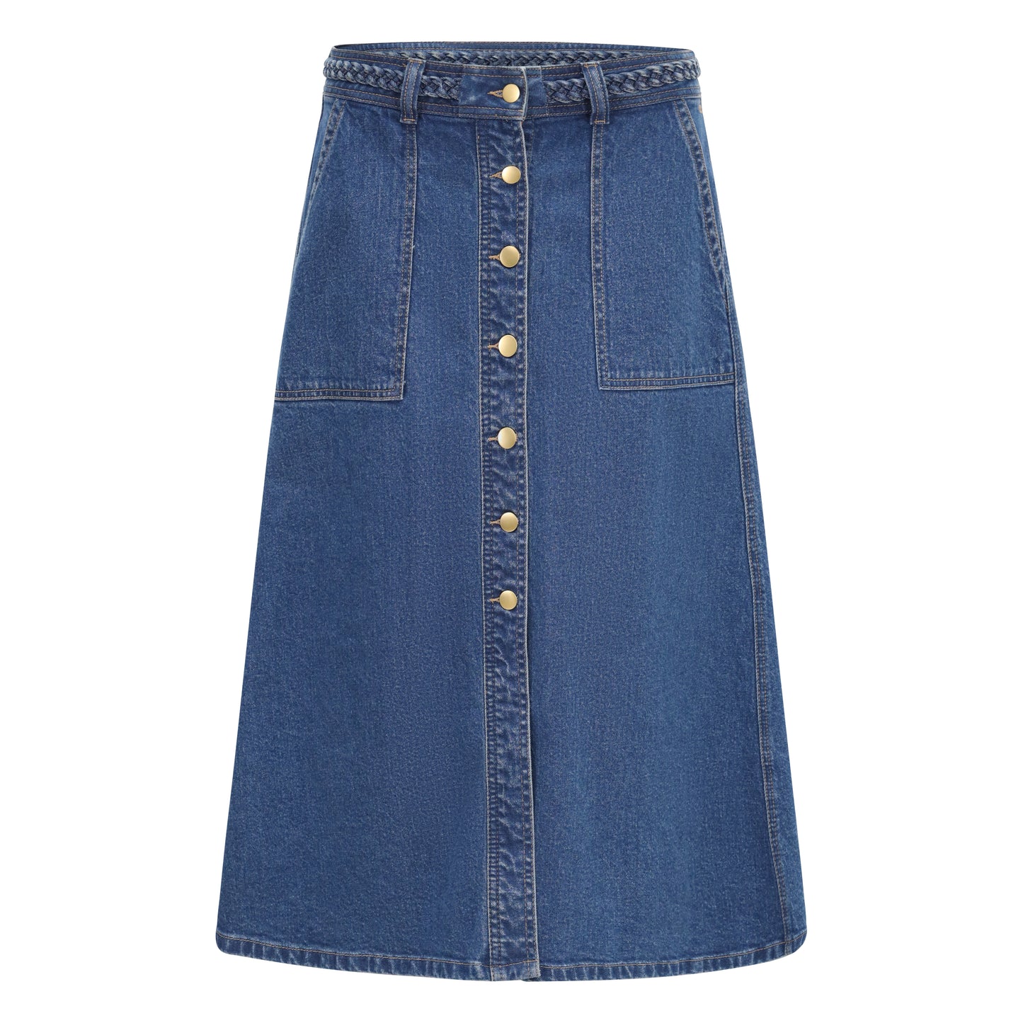 Ontario Buttoned Denim Skirt
