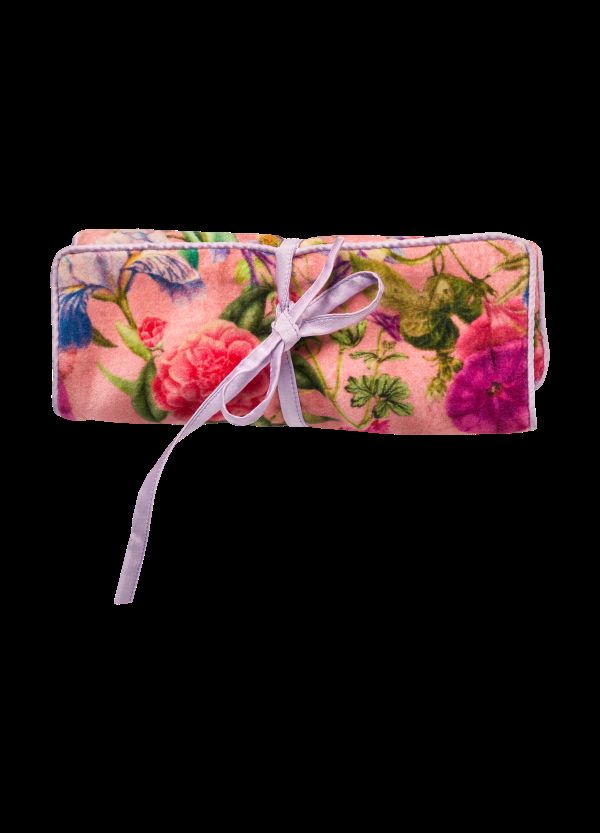 Jewellery Roll - Floral Study in Pink