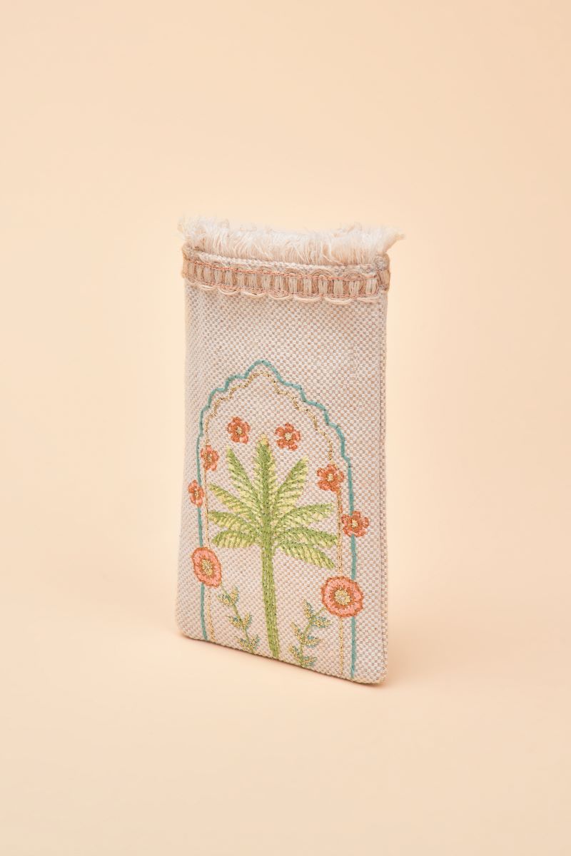 Jute Sunglasses Case - Paradise Palms