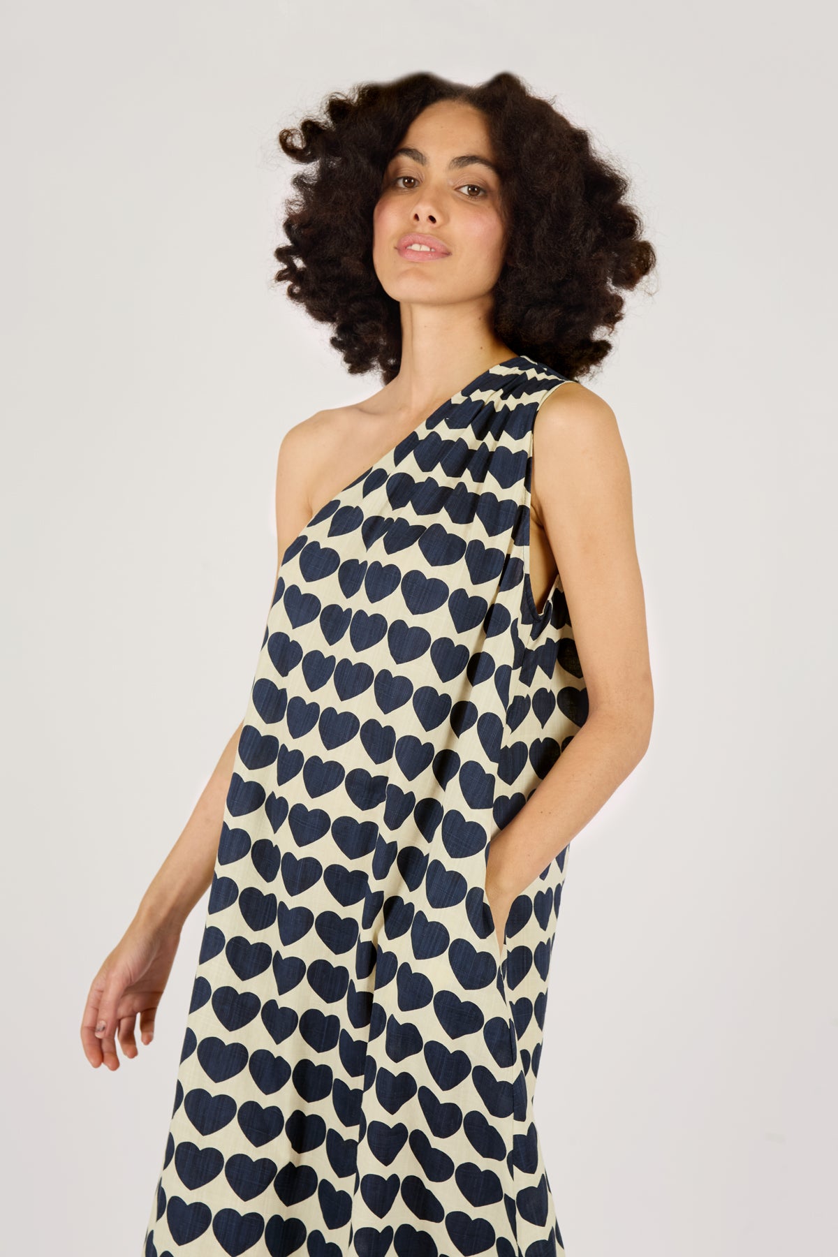 Gia Dress in Navy Hearts