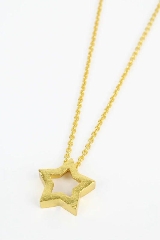 Gold Brushed Star Pendant