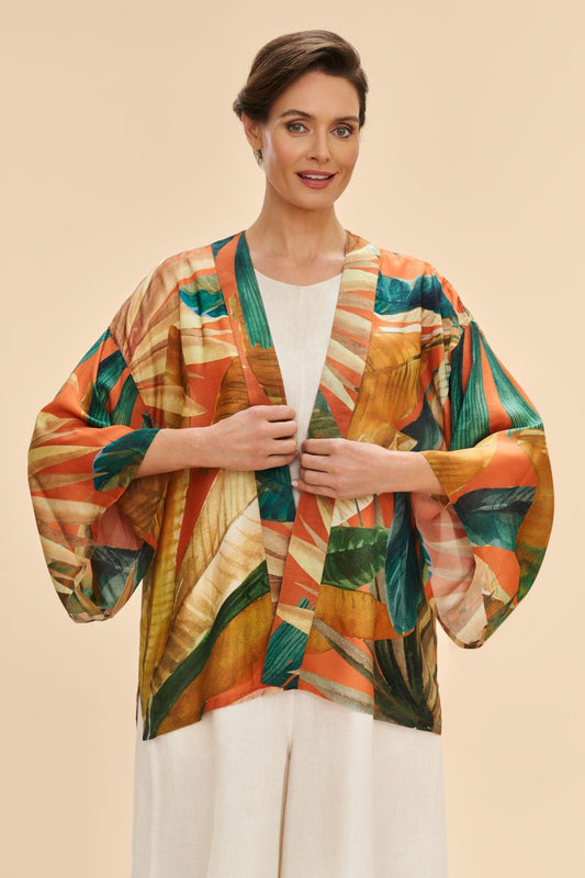 Painted Palms Kimono Jacket