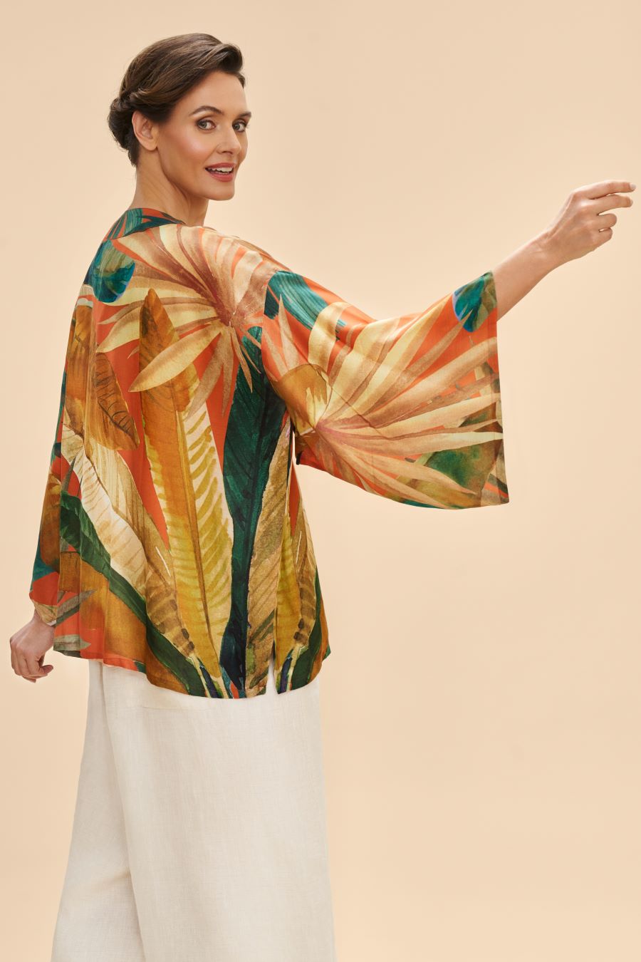 Painted Palms Kimono Jacket