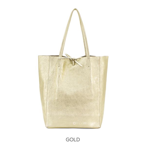 Metallic Leather Shopper