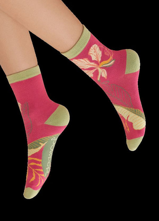 Delicate Tropical Ankle Socks