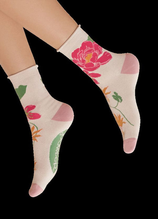 Tropical Flora Ankle Socks