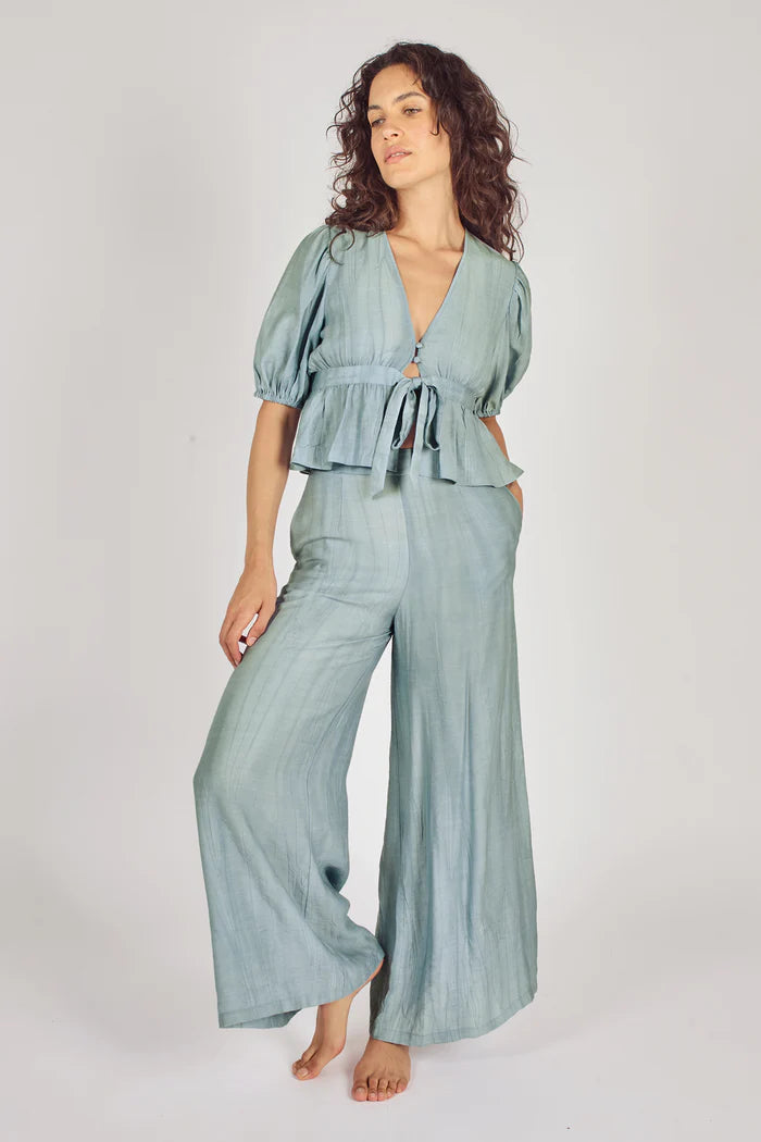 Wide Boy Trousers in Blue