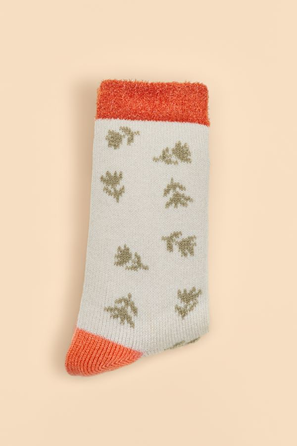 Happy Hedgehog Cosy Socks in Cream