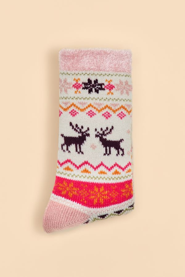 Fair Isle Reindeer Cosy Socks