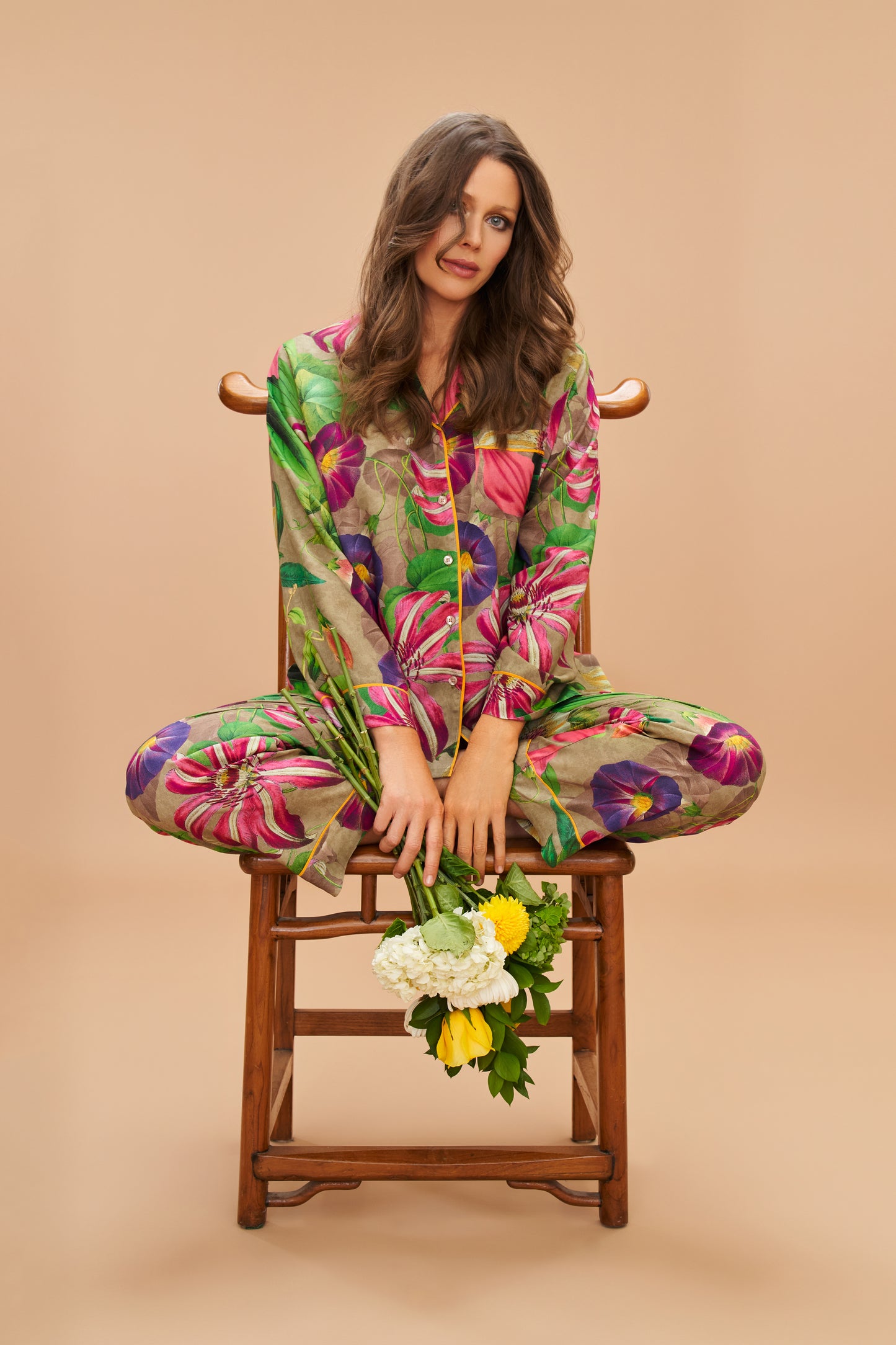 Oversized Botanical Supersoft Long PJs